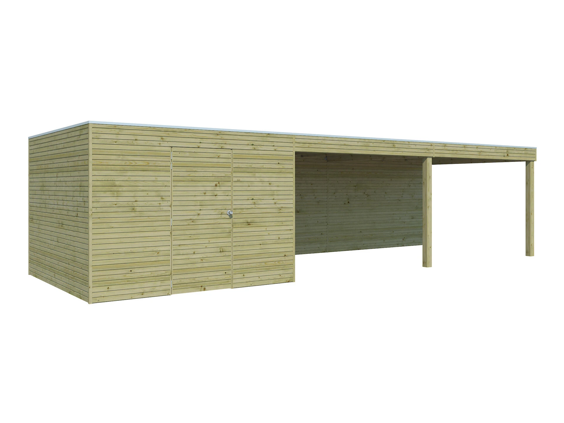 Woodlands Blokhut QB Groen Geïmpregneerd 900 x 300 cm - Afbeelding 2
